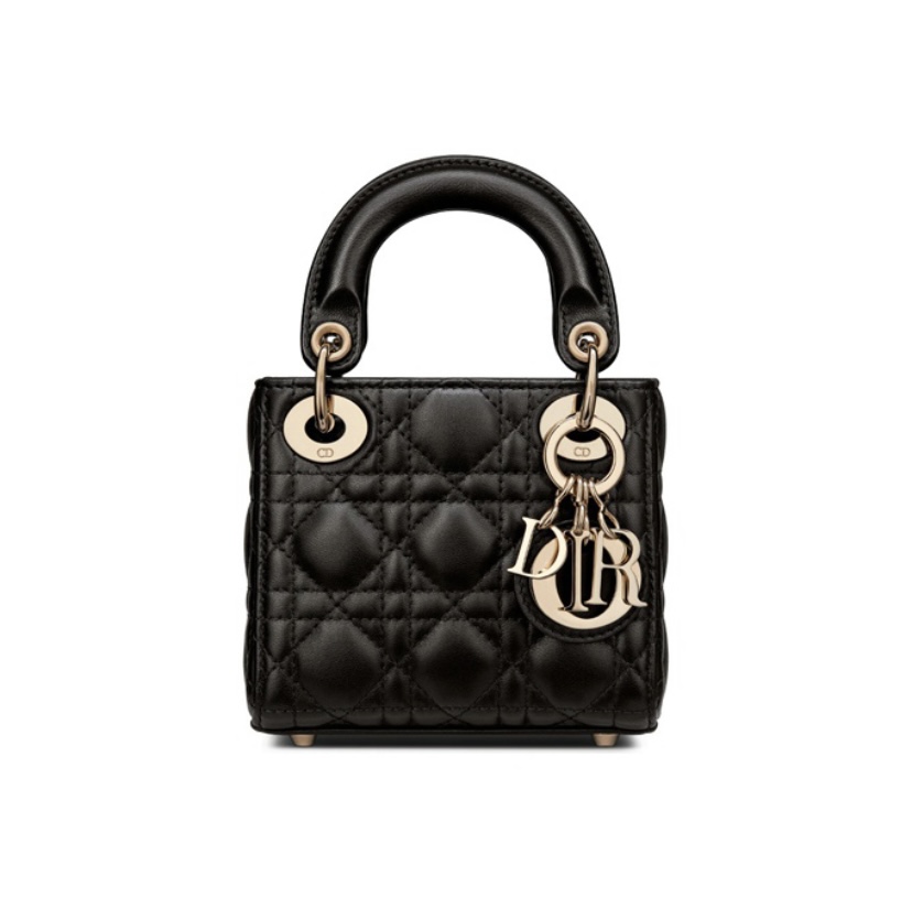 D10r Lady D10r Cannage Satin Mini Black