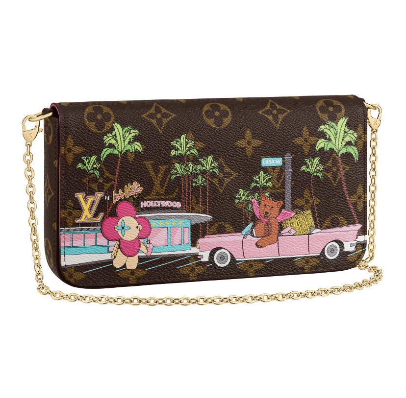 l0vis vvtt0n pochette felicie monogram u1u1enne fuchsia pink