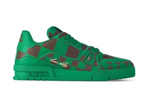 L0vis Vvtt0n LV Trainer Sneaker Damier Pop Green