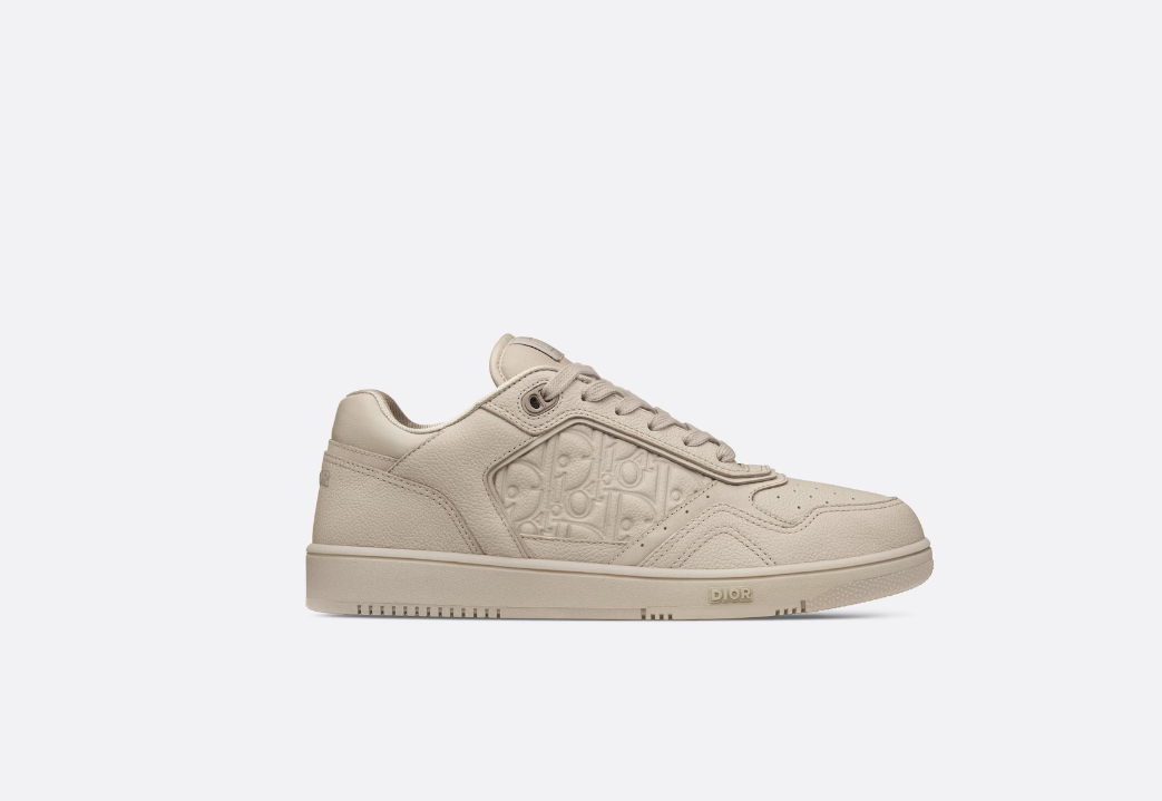 D10r B27 Low-Top Sneaker Beige Grained Calfskin and Beige D10r Gravity Leather