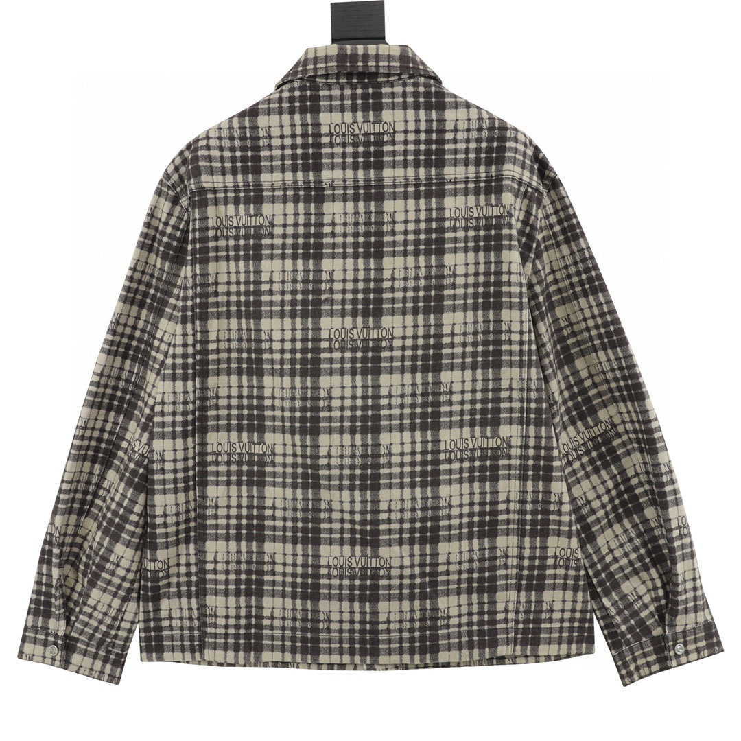 L0vis Vvtt0n Check Denim Long Sleeve Shirt Jacket 2024